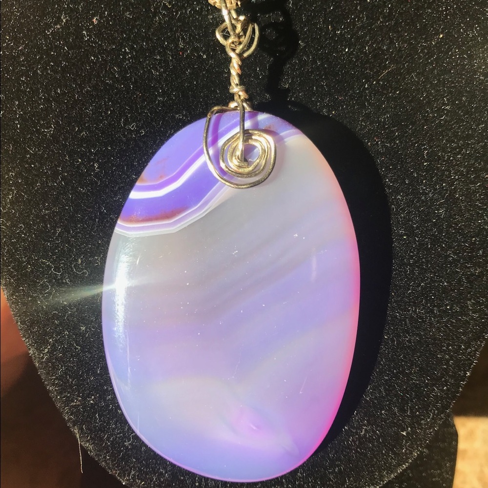 Beautiful Gem stone pendant with chain
